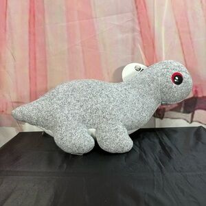 Plush Gray Dinosaur Stuffed Animal Plush Toy - Gray